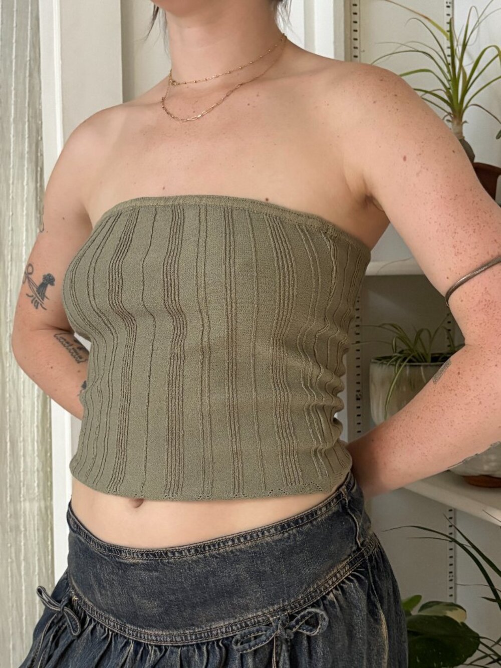 Princess Polly Green Knit Tube Top - 4